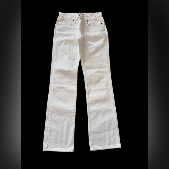 Wrangler Denim - Wrangler Cowgirl Cut White Jeans 3/4 x 34 Bootcut 100% Cotton Made in Mexico
